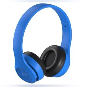 Gems Blue Wireless Headphones folding design with build in controls